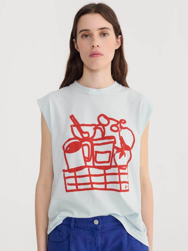 Bobo Choses Cookery Festival Sleeveless T-shirt Damen hellblau